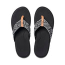 REEF WOMEN'S CLOUD TX ARCH SUPPORT FLIP FLOP SANDALS - SIZE 8 - BLACK GEO - Like New