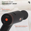 SHARPER IMAGE POWERBOOST SPORT PERCUSSION HANDHELD MASSAGER - BLACK - Like New