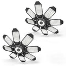 POLARPRA GARAGE LIGHT - 40000LM SUPER BRIGHT LED, 200W, 2-PACK, 6500K - BLACK - Like New