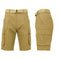 BLU ROCK MEN'S COTTON FLEX STRETCH CARGO SHORTS WITH BELT - SIZE: MEN 42 - KHAKI - Brand New