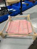PAOPO PET HAMMOCK PINK WHITE PLAID 19" BY 19" - PINK/WHITE - Like New
