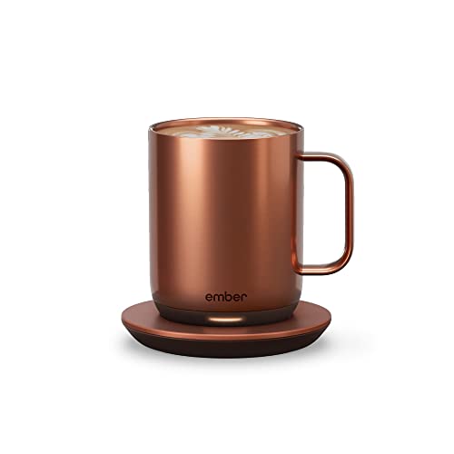 EMBRACE TEMPERATURE CONTROL SMART MUG 2 10 OZ App-CONTROLLED CM191005US - Copper Like New