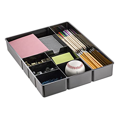 OFFICEMATE DEEP DRAWER ORGANIZER TRAY, 8 COMPARTMENTS, 2 1/4H X 15 1/8W - BLACK - Like New