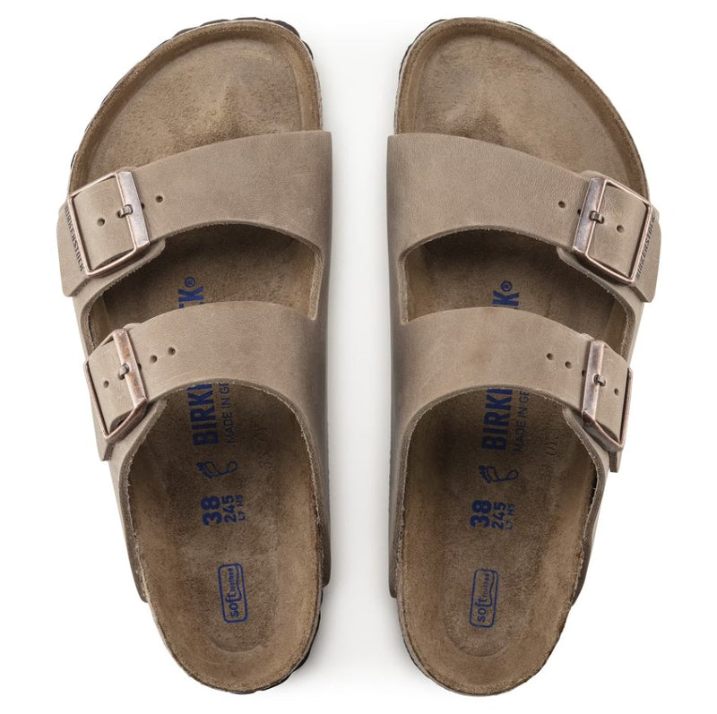 Birkenstock Unisex Arizona Sandals Tobacco Oiled Leather Size 39 Narrow - Like New
