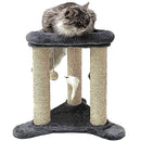 HeyKitten Cat Scratching Posts with Cushion Perch Bed 3-Post Sisal Rope Wrapped - Brand New