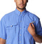 COLUMBIA MEN'S BAHAMA II SHORT SLEEVE SHIRT - SIZE: MEN XL - VIOLET SEA - Brand New