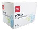 OFFICE DEPOT® BRAND SCREEN INDIVIDUALLY WRAPPED CLEANING WIPES, BOX OF 100 - Brand New