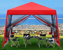 ABCCANOPY Stable Pop up Outdoor Canopy Tent with Netting Wall AJ20-8A - Red Like New