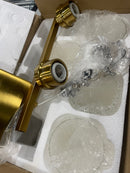 GENERIC 4 LIGHT BATHROOM LIGHT FIXTURE - GOLD - Like New