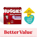 HUGGIES LITTLE MOVERS DIAPERS - SIZE 4 - 120CT - WHITE BLUE - Brand New