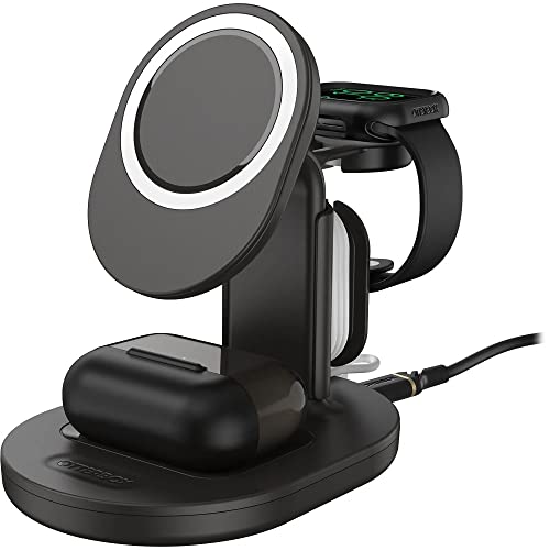 OTTERBOX 3-IN-1 WIRELESS CHARGING STATION FOR MAGSAFE - BLACK - Brand New