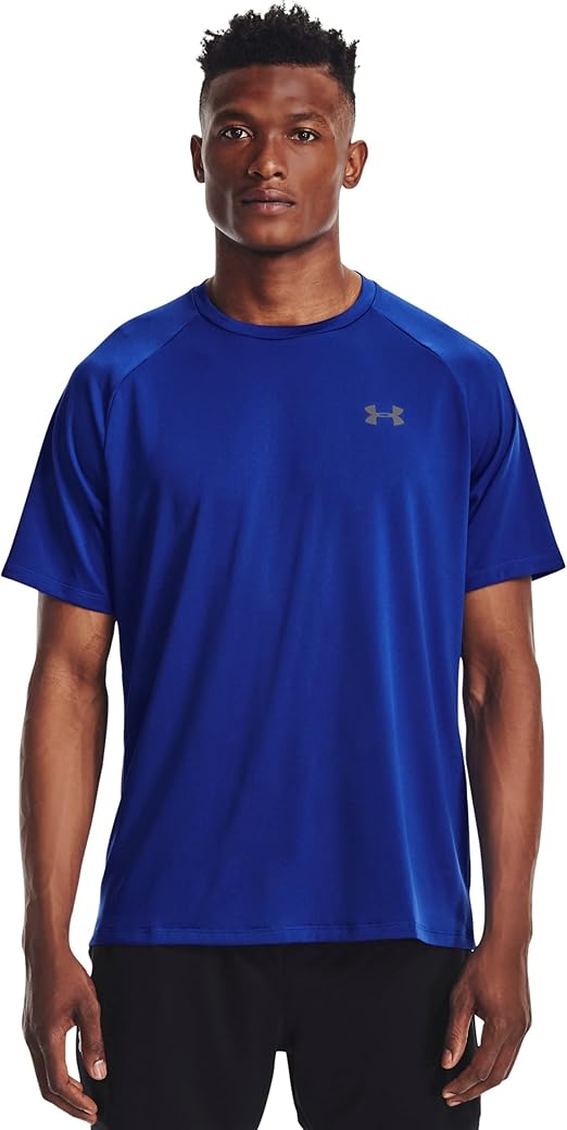 UNDER ARMOUR MEN'S TECH 2.0 V-NECK SHORT-SLEEVE T-SHIRT - SIZE: MEN 2XL - BLUE - Brand New