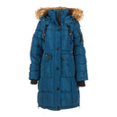 CANADA WEATHER GEAR WOMEN'S LONG PUFFER, FUR, PEACOCK NATURAL, SMALL, OLCW824PZ - Brand New