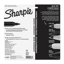 SHARPIE PERMANENT FINE-POINT MARKERS GRAY BARREL BLACK INK PACK 12 MARKERS - Brand New