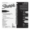 SHARPIE PERMANENT FINE-POINT MARKERS GRAY BARREL BLACK INK PACK 12 MARKERS - Brand New