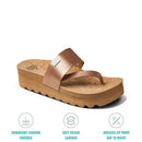 REEF WOMEN'S CUSHION SOL HI PLATFORM SANDALS SIZE: WOMEN 8 COPPER - Brand New