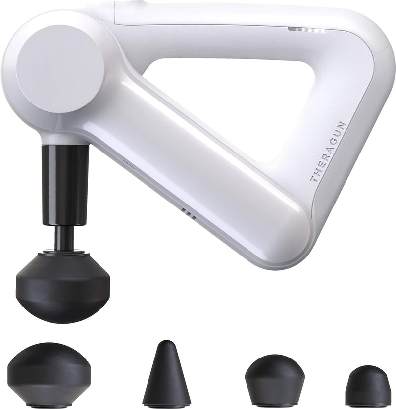 Theragun G3 Premium Handheld Percussive Massage Device with Travel Case - White Like New