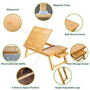 Zhu Chuang Multipurpose Lap Desk Breakfast Foldable Legs Natural Bamboo - Like New