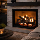 Barton 10-Pieces Ceramic Logs Set Realistic Fire Log Stackable Logs - Brand New