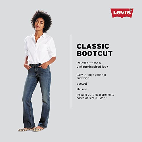 LEVI'S WOMEN'S CLASSIC BOOTCUT MID-RISE WOMEN SIZE 12 (31/32) - COBALT MARCH - Brand New