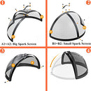 SafBbcue 30" Firepit Spark Screen Lid Firepit Ring Cover Screen Covers Round 30" - Brand New