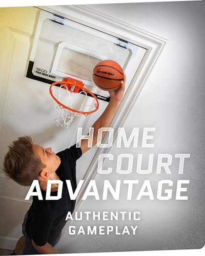 SKLZ PRO MINI INDOOR BASKETBALL HOOP OVER THE DOOR PORTABLE - BLACK/WHITE - Like New