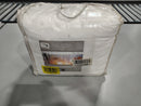 GREAT BAY HOME KING FLEECE SHEET SET, MAYA COLLECTION, 14" POCKET - WHITE - Like New
