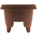 Bloem Modica Deck Rail Round Planter, 12" (2 Gallon Capacity) - Chocolate Matte - Brand New