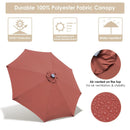 APLUSCHOICE 10FT SOLAR POWER LED PATIO UMBRELLA MARKET PARASOL CAFE - TERRA RED - Like New