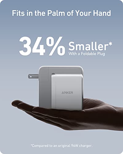 ANKER 736 Nano II 100W USB C Charger 3-Port GaN Fast Charger A2145 - WHITE - Like New