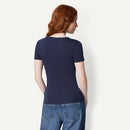 AMAZON ESSENTIALS WOMEN'S SHORT-SLEEVE CREWNECK T-SHIRT 2-PACK BURGUNDY/NAVY M - Like New