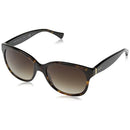 RALPH CAT EYE SHINY DARK HAVANA GRADIENT BROWN 55 MM WOMEN'S SUNGLASSES - BROWN - Like New