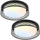 TOBUSA 36W LED Ceiling Lights, Industrial Flush Mount 2 Pack - Black - Brand New