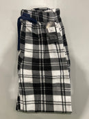 YUNA PAJAMA PANTS WOMENS MULTI PLAID ELASTIC WAIST - SIZE: XL/2XL - BLACK/WHITE - Brand New