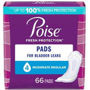 Poise Pad, Moderate Absorbency, Regular, 66ct - 4 Pack B0747TYXNK - Brand New