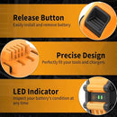 JOROMOV HIGH 15000MAH DCB615 BATTERY REPLACEMENT FOR VOLT 20V/60V MAX - YELLOW - Like New