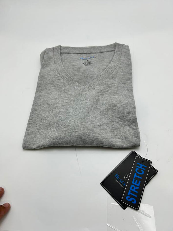 BLACK ICE MEN'S V-NECK SHORT SLEEVE T-SHIRT - SIZE: MEN L - HEATHER GRAY - Brand New