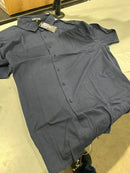 JAMES TAYLOR SHORT SLEEVE, BUTTON-UP SHIRT - SIZE: MEN 3XL - NAVY BLUE - Brand New