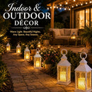 THE NIFTY NOOK Farm House Lanterns (3 Pc Set) 10" Decorative Lanterns FLameLess - Brand New