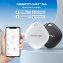 ANNNWZZD Tags 2 Pack Air Tracker Item Finders with Apple Find My - Black/White - Like New