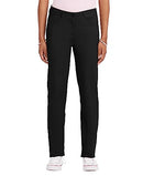 IZOD JUNIOR'S UNIFORM SKINNY STRETCH TWILL PANT, WOMEN SIZE 5, BLACK - Brand New