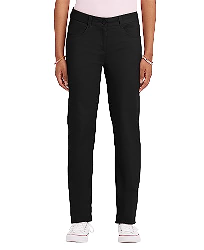 IZOD JUNIOR'S UNIFORM SKINNY STRETCH TWILL PANT, WOMEN SIZE 5, BLACK - Brand New