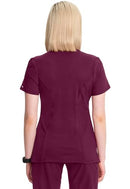 Infinity Cherokee Round Neck Nurse Scrub Tops 3 Pockets 2624A - Size S - Wine - Brand New