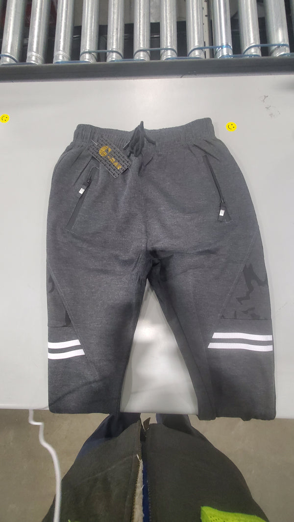 G-MAN MEN'S FASHION JOGGERS DRAW STRING SPORTS SWEAT PANTS - SIZE M - LIGHT GRAY - Brand New