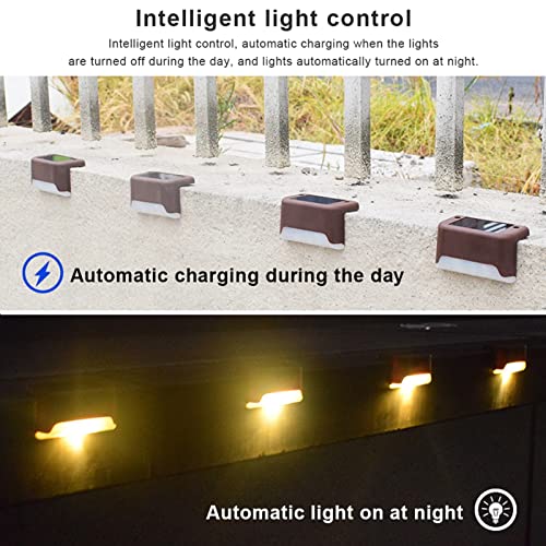 WANSHI LED SOLAR LAMP PATH STAIR OUTDOOR WATERPROOF WALL LIGHT 1 PACK - BROWN - Like New