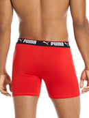 PCOREM151996 PUMA Men's 5 Pack Performance Boxer Briefs Navy/Red/Black L - Like New