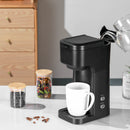MAINSTAYS DUAL BREW COFFEE MAKER, SINGLE SERVE 14 OZ RESERVOIR - MATTE BLACK - Like New