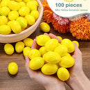 AMYHILL 100 PCS MINI ARTIFICIAL LEMON FAKE FRUIT KITCHEN TABLE - YELLOW - Like New