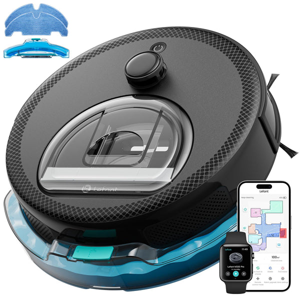 LEFANT LIDAR ROBOT VACUUM, 450 ML VISIBLE DUSTBIN, UPGRADED 190° PSD, M330PRO - Like New