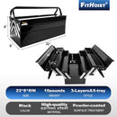 FITHOIST METAL CANTILEVER TOOL BOX, 3-TIER 5 TRAY FOLD OUT - BLACK - Like New